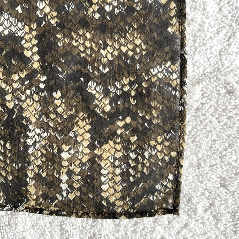 Maggy London Brown and Tan Snake Print Scarf - Picture 11 of 11